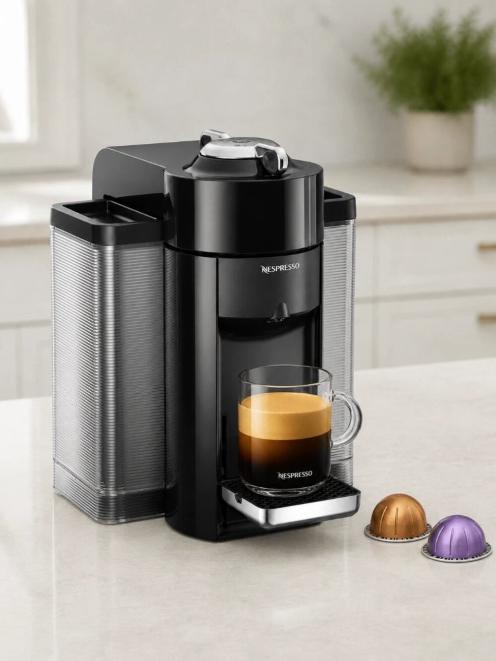 Nespresso Vertuo Coffee Espresso Machine Black ENV135B Open Box + 12 Pods